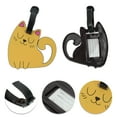 thumbnail image 3 of Unique Bargains 1 Pc Squinting Cat Luggage Tag for Travelling Orange, 3 of 4