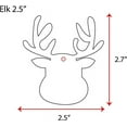 thumbnail image 2 of 25 Units Acrylic Christmas Ornaments Elk 1/8" Thick – Clear or Solid Color – (Size 2.5") Made in USA, 2 of 5
