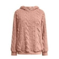 thumbnail image 2 of Women Fluffy Hoodie Fuzzy Fleece Pullover Sherpa Hooded Sweatshirt Winter Warm Teddy Soft Jumper Plush Comfy Hoodies Ladies Casual Loose Thick Sweatshirts Tops Plus Size 8-22, 2 of 5