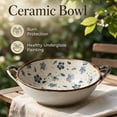 thumbnail image 5 of MYVIT Decorative Serving Bowl - 24oz Ceramic Soup Bowl with Handle Ramen Bowl for Salad,Pasta,Cereal,700ML Porcelain Stoneware Kitchen Dish, 5 of 8