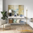 thumbnail image 3 of Evelyn&Zoe Panos 66.25" Tall Floor Lamp with Glass Shade, Brass/Clear, 3 of 6