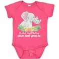thumbnail image 3 of Inktastic I'll Never Forget That My Great Aunt Loves Me Cute Elephants Boys or Girls Baby Bodysuit, 3 of 5