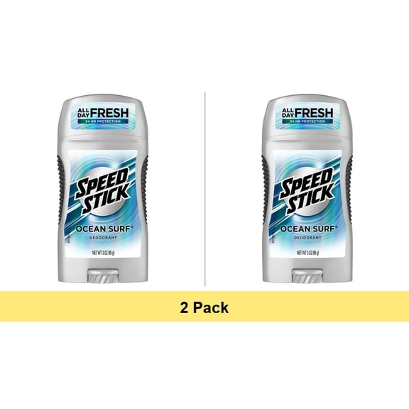 Speed Stick Clear Solid Deodorant 24HR Ocean Surf 3oz - 2 Pack Bundle