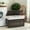 Brown, variant on Gray Storage Basket with Lid, 27.7 Gallon (105L) Woven Storage Bin. Features handles, a removable liner, and a metal frame.