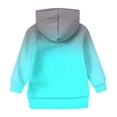 thumbnail image 4 of TQWQT Girls Cyan Hoodie Size 10-12 Fleece Hoodies Long Sleeve Oversized Gradient Hoodie Cute Drawstring Pullover Top Kids Preppy Clothes 9-10 Years, 4 of 4