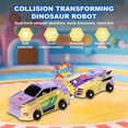 thumbnail image 4 of 2in1 Transforming Dinosaur Toys，Transformation 2 Pack Car Toy with Collision Transforming Car for Girls Age 4-6 |Party Gift for Birthday, Christmas (Pink Dragon), 4 of 11