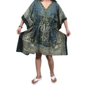 Mogul Women Kaftan Top Dashiki Printed Beach Cover Up Caftan