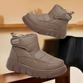 thumbnail image 6 of Khaki Women'S Warm Short Boots With Thick Sole And Insulated Design For Fall And Winter Casual Style, 6 of 9