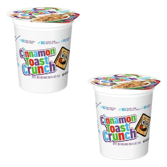Cinnamon Toast Crunch, Breakfast Cereal, Cinnamon Sugar Squares,2 PACK