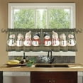thumbnail image 4 of Yayeee Kitchen Curtains Tier Set of 2 Light Filtering 57"x24" Over Sink Window Panels, Cute Snowmen, 4 of 7
