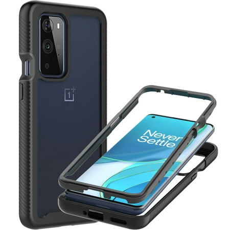 CoverON For OnePlus 9 Pro Phone Case, Military Grade Full Body Rugged Slim Fit Clear Cover, Black
