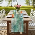 thumbnail image 4 of Table Runners 90 Inches Long Dress Scarves, Teal Blue Boho Farmhouse Coffee/Dining/Kitchen Table Runner for Living Room, Vintage Ethnic Tribe Abstract Art 13x90 Inch, 4 of 9