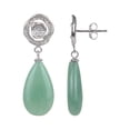 thumbnail image 1 of Sterling Silver with Natural Green Aventurine Dangle Earrings, 1 of 4