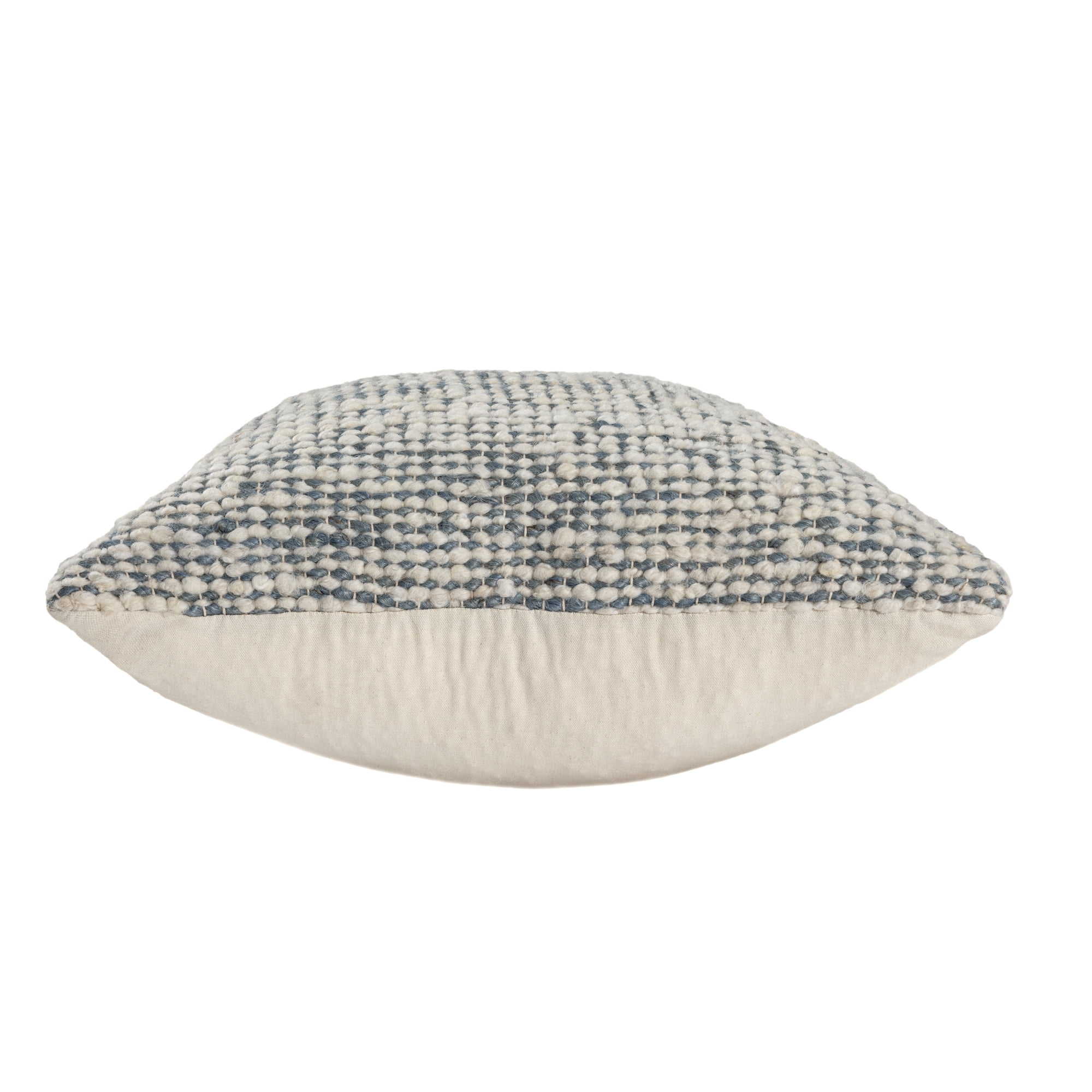 Harlow Hill Tulsa 22" x 22" Ivory/Blue Striped Wool Blend Adult Decorative Throw Pillow Cover