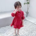 thumbnail image 4 of Baby Girls Dot Print Long Sleeve Dress Kids Toddler Dot Print Princess Dress, 4 of 5
