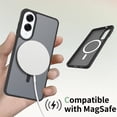 thumbnail image 4 of Allytechgroup Magnetic Case for Samsung Galaxy S25 Edge, Built-in Camera Control Button Support Wireless Charging Slim Anti-stain Silky Touch Shockproof Protective Back Cover Bumper, Black, 4 of 5