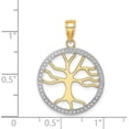 thumbnail image 4 of 14k Yellow Gold w/Rhodium Large Tree of Life Round Frame Charm - 26.1mm, 4 of 7