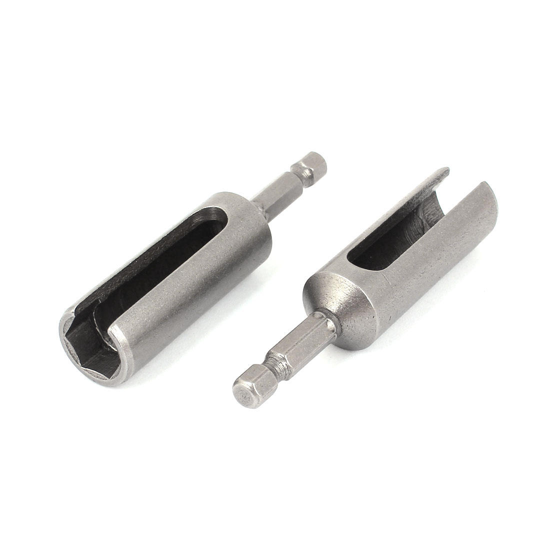 2 Pcs Hex Shank 12mm Hexagon Nut Socket Slotted Extension Driver Bit