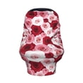 thumbnail image 2 of Fotbe Rose Pattern Car Seat Covers for Babies, Nursing Breastfeeding Cover Carseat Canopy, Soft Stretchy Carrier Cover, 2 of 9