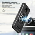 thumbnail image 4 of For Boost SCHOK Volt SV55 Case Shockproof Ring Stand Built In Megnat Phone Cover With Free Tempered Glass Screen Protector - Black, 4 of 5