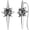 Six Pointed Star, variant on Stainless Steel Star Drop Earrings for Women Gothic Punk Spike Star Earrings