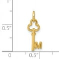 thumbnail image 2 of Pendentif Breloque Collier Monogramme Prénom Initiale Lettre m Délicat en Or Jaune 14k, 2 of 6