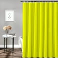 thumbnail image 2 of Solid Lemon Yellow Shower Curtain, Shower Curtain Set with Hooks, Spring Summer Waterproof Fabric Shower Curtains for Bathroom Decor, 72x84 Inch Bath Curtain, 2 of 6