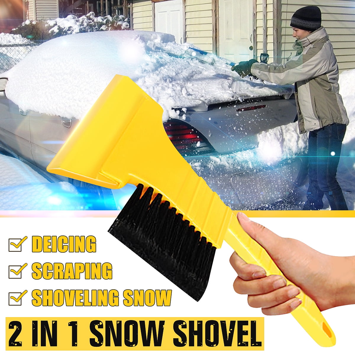 Universal Car Snow Ice Scraper Vehicle Windshield Windscreen Snow