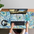 thumbnail image 4 of Long Mouse Pads for Desk,Blue Paisley and Floral Pattern Desk Mats on Top Of Desks, Desk Mouse Pad Extra Large with 3mm Non-Slip Base and Stitched Edge for Gaming,Office,Work,Home 47.3"x23.6", 4 of 6