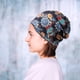 thumbnail image 4 of Gorro holgado para mujer, gorro para quimioterapia, babero elástico transpirable, gorro de doble uso, gorro estampado de flores, gorro holgado para dormir, bufanda infinita, 4 of 5