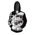 thumbnail image 2 of Sudadera con capucha informal y versátil con estampado de calavera personalizado para hombre con cremallera Sudadera con capucha para hombre cómoda y elegante, 2 of 4