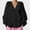 #028-Black, variant on Ounisa Women's Fuzzy Knit Cardigan Button Down Long Sleeve V Neck Furry Sweater Coat Slouchy Loose Cardigans Outwear