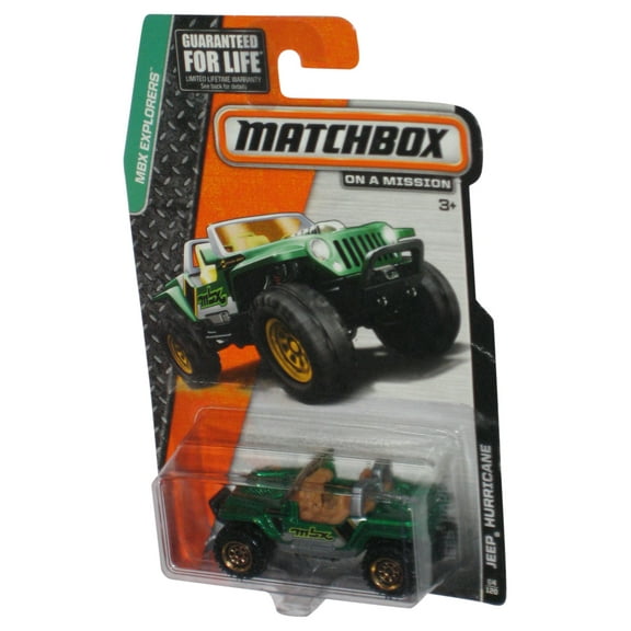 Matchbox MBX Explorers (2013) Green Jeep Hurricane Toy #64/120