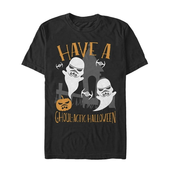 Men's Star Wars Ghoulactic Halloween Stormtrooper Graphic Tee Black Medium