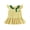 Yellow, variant on BemeyourBBs Toddler Baby Girl Golf Dress Outfits Summer Striped Dress Golf Embroidered Ruffled Trim Crew Neck Flying Sleeve A Line Dress