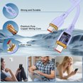 thumbnail image 4 of Type C Charger Block Fast Charging, Dual Port PD 25W Charger Block with 2pcs 6FT USB C to C Cable, USB C Block Wall Charger Adapter Charger Station Compatible for iPhone Samsung Android, Purple, 4 of 7