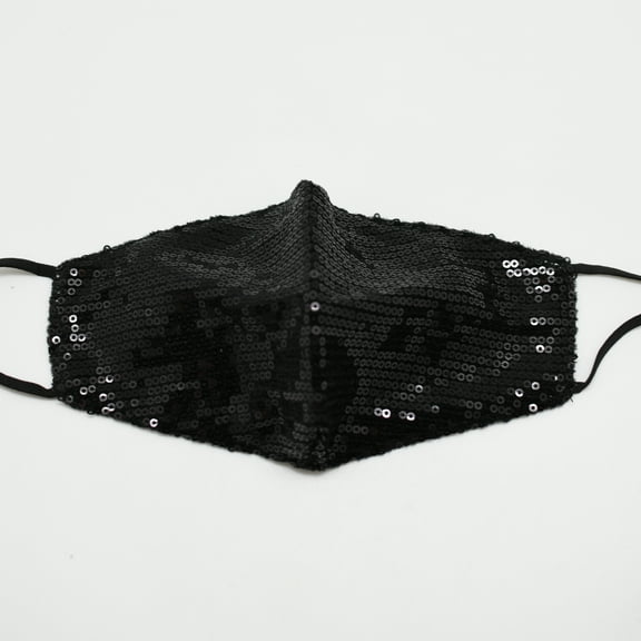 Glitter Mask Sequin Sparkly Bling Reusable Cotton Face Covering 2-Layer Womens Fashion Masks With Filter Pocket Washable Water Resistant For Adults