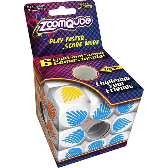 Top Secret Toys Zoomqube High Speed Electronic Puzzle Game Cube With Lights & Sound Toty Award Game Of Year 6 Games To Master Improve Memory Pattern Recall & Reaction Time