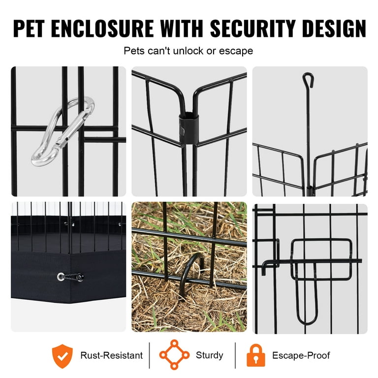 Dog Man An Elephant and piggie 64GBマイヤペン KFFKFF Pet Enclosure, 4 Panels Dog Playpen with Mat, 24