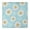 19.1, variant on Fitted Square Tablecloth with Elastic Edge, Water-Resistant Polyester Cover with Daisy Floral Pattern, Fits 34x34 Inch