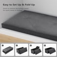 thumbnail image 6 of 30" 3 PCS Storage Ottoman Bench, Folding Square Storage Ottoman with Lid, Fabric Cube Seat Footrest for Bedroom Living Room Entryway, Grey, 6 of 8