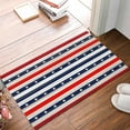 thumbnail image 2 of July 4th Patriotic Doormats Entryway Rugs Outdoors Indoors Rustic Americana Stars Stripe Non-Slip Entrance Welcome Door Mats for Home/Bathroom/Kitchen/ ,23.6x15.7inch Independence Day Memorial Day, 2 of 4