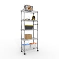 thumbnail image 1 of QinaQin 61 Inch Rolling Storage Rack, 5 Tier Adjustable Metal Mesh Shelf with Wheels and Handles for Kitchen or Garage, 1 of 8