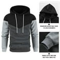 thumbnail image 5 of Yindaity Men's Midweight Fleece Pullover Hoodies Casual Color Block Hooded Sweatshirt with Pockets (Black,M), 5 of 5