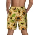 thumbnail image 4 of Balery Sunflowers Mens Swim Trunks Swim Shorts for Men Quick Dry Inseam Beach Shorts with Compression Liner Pocket-X-Large, 4 of 9