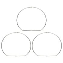Uxcell Loose Leaf Binder Rings, 10 Inch 3 Pcs Metal Book Binding Rings D-Shaped with Nickel Plated for Index Cards, Silver