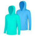 thumbnail image 1 of BIG ELEPHANT Paquete de 2 Sudaderas Atléticas para Niños - Absorción de Humedad, Ventilación de Malla, Camisetas de Rendimiento de Manga Larga de Secado Rápido, Tallas XS-XXL, 1 of 6
