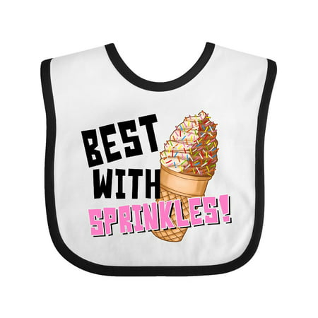 Best with Sprinkles Ice Cream Twist Cone Baby Bib (Best Ice Cream For Toddlers)