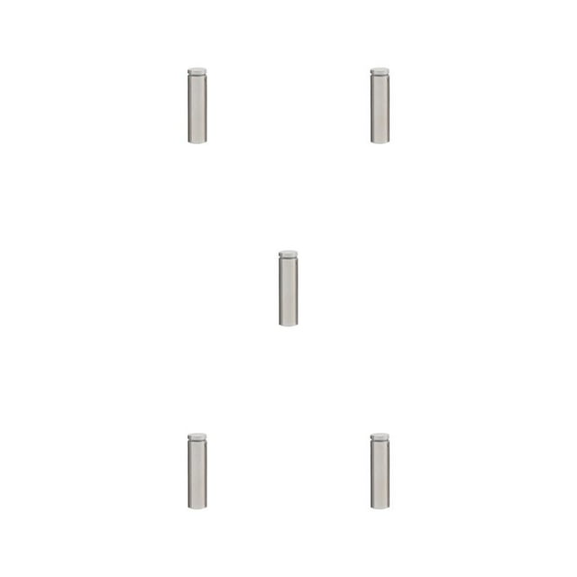 Justharion Advertising Screw Standoff Durable Streamlined Design Glass Mirror Nail Nut Wall Hanging Bracket Strong Bearing Capacity 25x100mm 5Set
