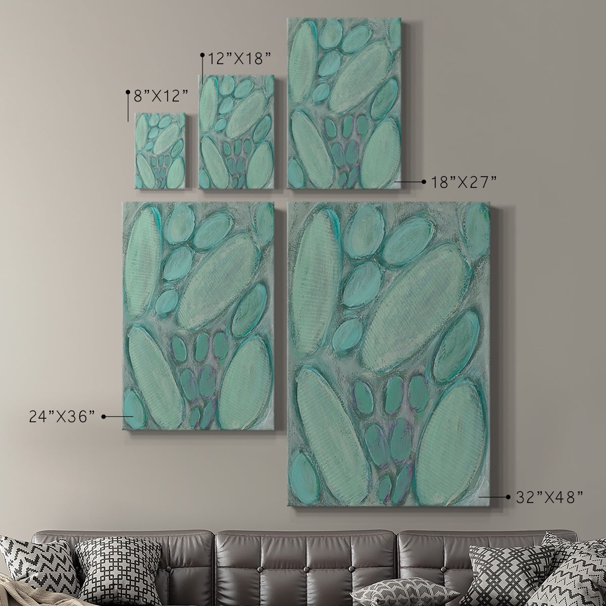 Blue Orbs I Premium Gallery Wrapped Canvas - Ready to Hang